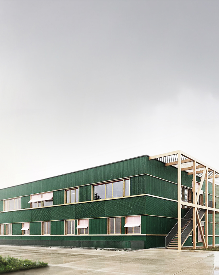 Fassade Außenansicht – Adam-Remmele-Schule Karlsruhe