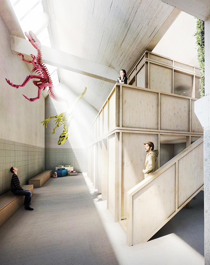 Künstlerstudio Innenraumansicht – Bauen im Bestand Alter Schlachthof Pforzheim