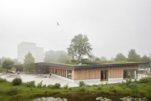 Gebäudekubatur Außenansicht - Neubau Kindertagesstätte Husum