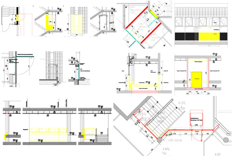 Detailzeichnungen - Brandschutzsanierung am Landratsamt Böblingen