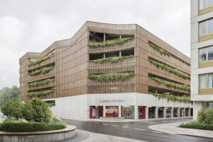 Gebäudekubatur Außenansicht - Neubau MOBILITÄTSHUB Parkhaus Künzelsau