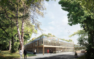 Haupteingang Kaltlufthalle Außenansicht - Neubau TVC Bad Cannstatt Stuttgart