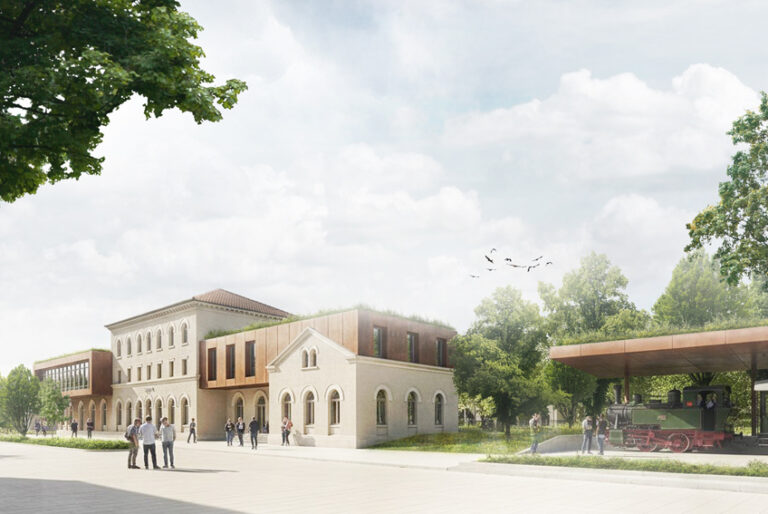 Gebäudekubatur und Fassade Außenansicht - Bauen im Bestand – Kulturhof Wiesau