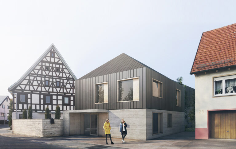 Gebäudekubatur Außenansicht - Einfamilienhaus Kleinaspach