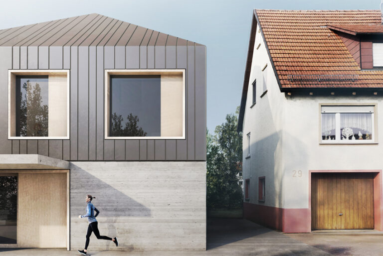 Straßenseite Außenansicht - Einfamilienhaus Kleinaspach