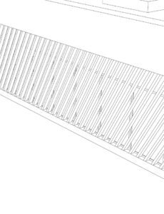 Fassadendetail Holzlamellen - Neubau 3-Fach Sporthalle Ladenburg