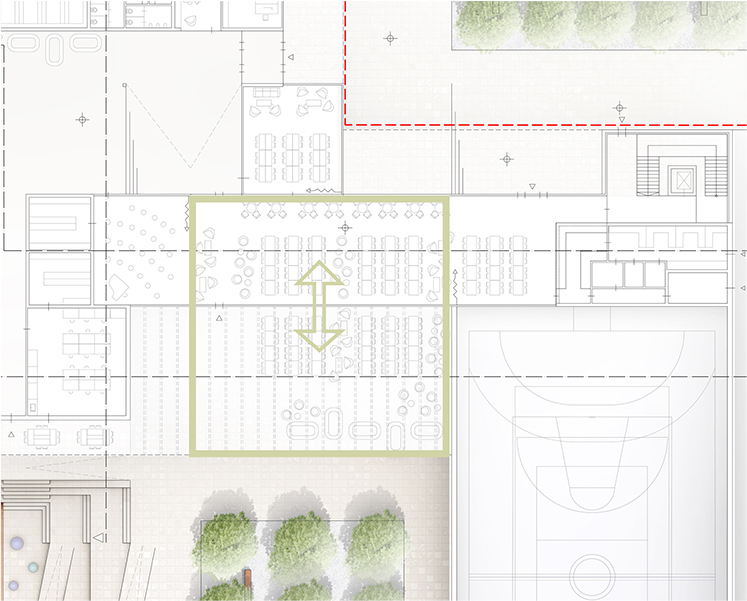 Grundrisskonzept für den Innen- und Außenbereich - Neubau Grundschule & 2-Fach Sporthalle Öhringen