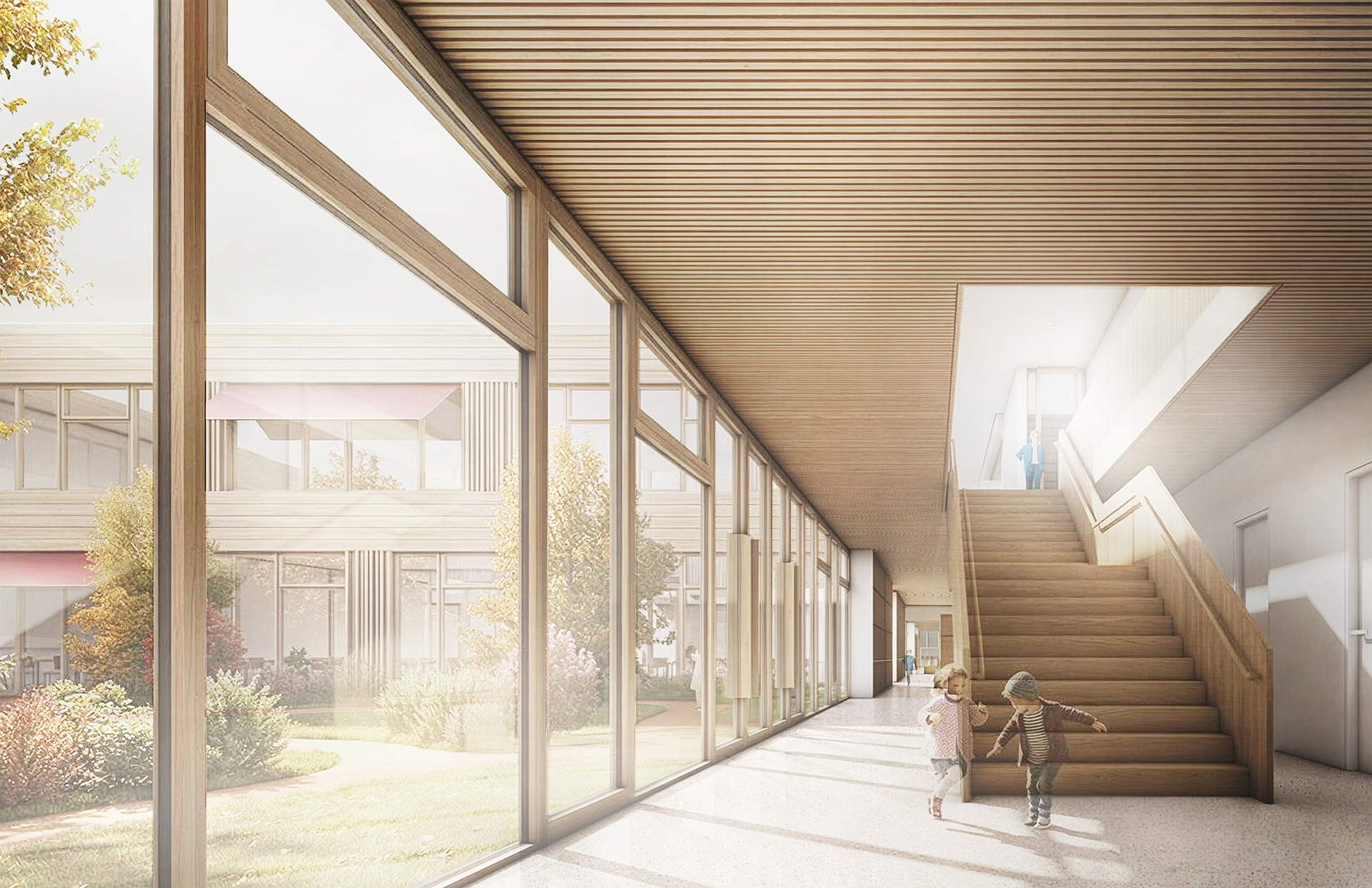 Innenraum Grundschule - Neubau Grundschule & 2-Fach Sporthalle Öhringen