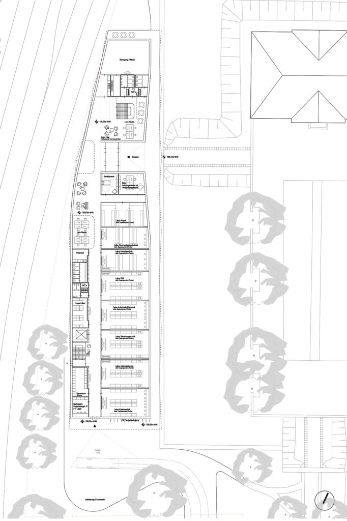Grundriss Erdgeschoss - Neubau Duale Hochschule Gera – Lehr- und Forschungsgebäude