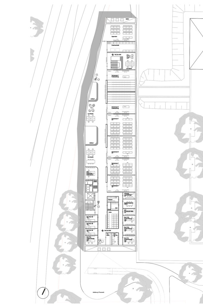 Grundriss Obergeschoss - Neubau Duale Hochschule Gera – Lehr- und Forschungsgebäude