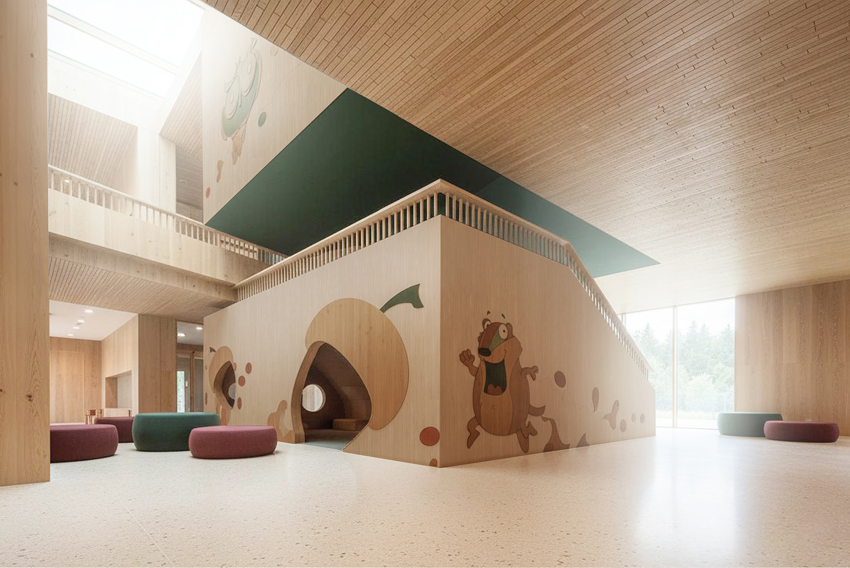 Innenraum Kita - Neubau Kindertagesstätte und Familientreff Denkendorf