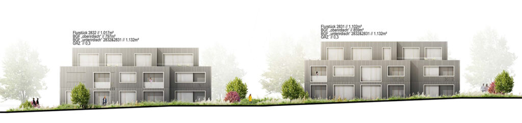 Ansicht - Neubau Mehrfamilienhäuser Markelfingen