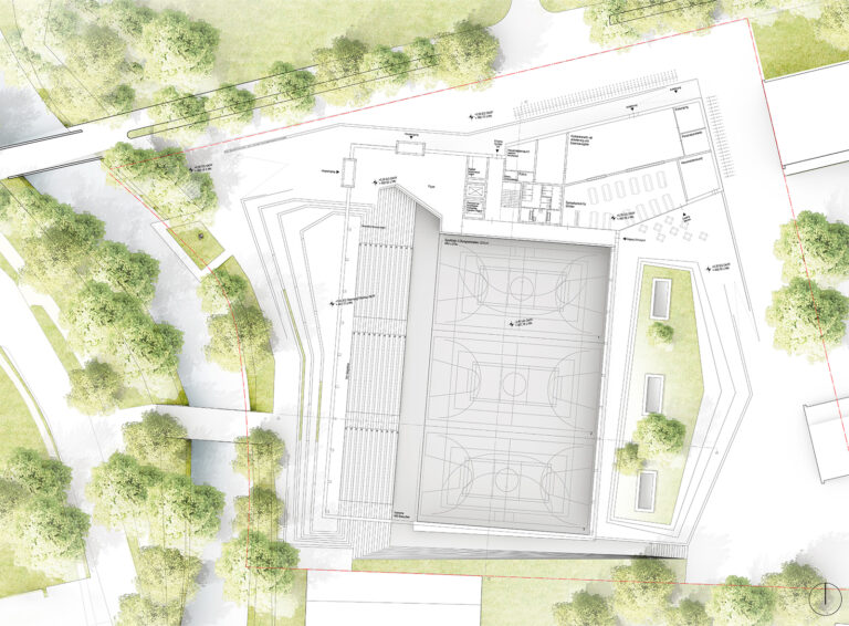 Grundriss Erdgeschoss - Neubau Mehrzweckhalle Erding