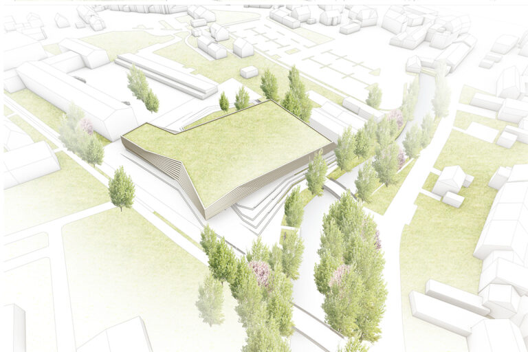 Gebäudekubatur - Neubau Mehrzweckhalle Erding