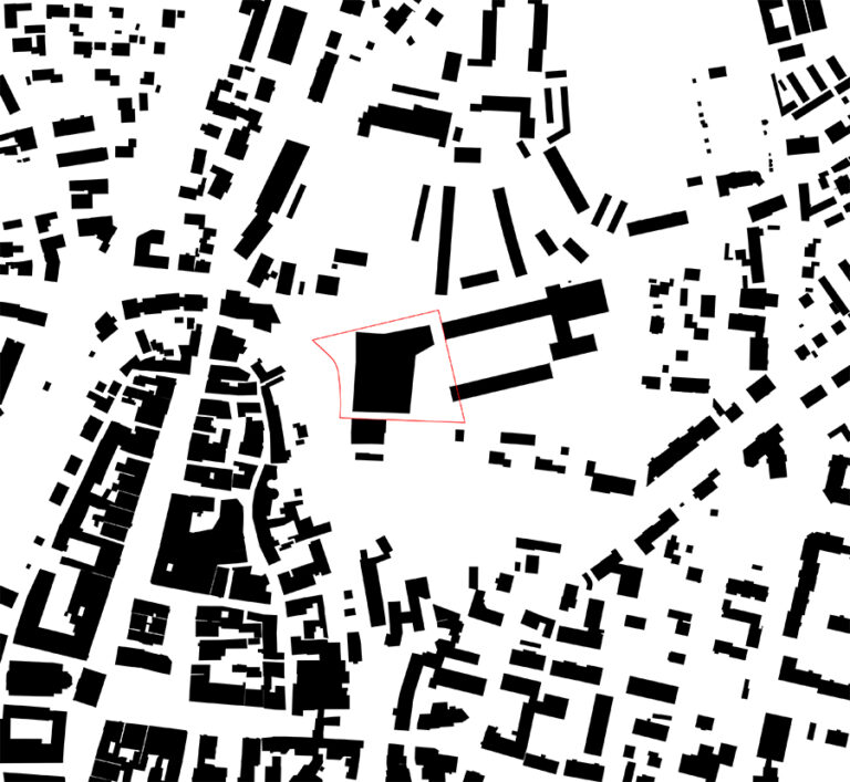 Schwarzplan - Neubau Mehrzweckhalle Erding